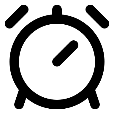 Alarm Clock Free Open-Source SVG Icon (Akar Icons)