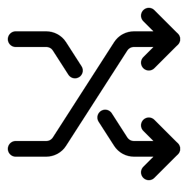 Arrow Shuffle Action Free Open-Source SVG Icon (Akar Icons)