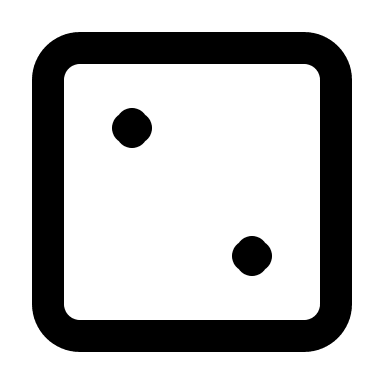 Two Dice (Akar Icons) Free Open-Source SVG Icon (Akar Icons)