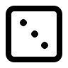 Three-Sided Dice (Akar Icons) Free Open-Source SVG Icon