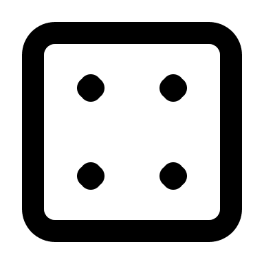 Four-Sided Dice (Akar) Free Open-Source SVG Icon (Akar Icons)