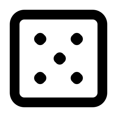 Five-Sided Dice (Akar Icons) Free Open-Source SVG Icon (Akar Icons)