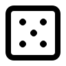 Five-Sided Dice (Akar Icons) Free Open-Source SVG Icon