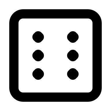 Six-Sided Dice (Akar Icons) Free Open-Source SVG Icon (Akar Icons)