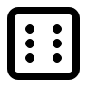 Six-Sided Dice (Akar Icons) Free Open-Source SVG Icon