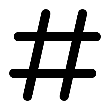 Hashtag Symbol Free Open-Source SVG Icon (Akar Icons)