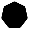 Filled Heptagon Shape (Akar Icons) Free Open-Source SVG Icon