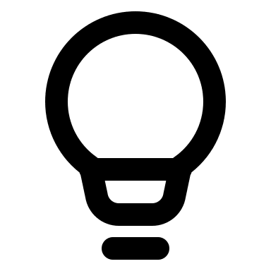 Light Bulb (Akar Icons) Free Open-Source SVG Icon (Akar Icons)