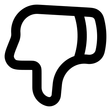 Thumbs Down Gesture Free Open-Source SVG Icon (Akar Icons)