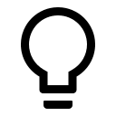 Outlined Light Bulb Free Open-Source SVG Icon