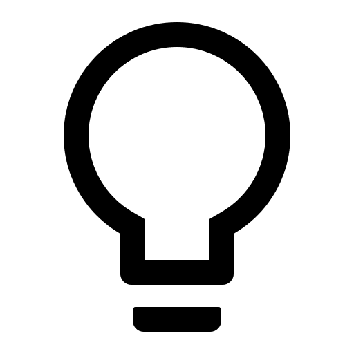 Outlined Light Bulb Free Open-Source SVG Icon (Ant Design Icons)