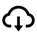 Cloud Download (Outlined) Free Open-Source SVG Icon