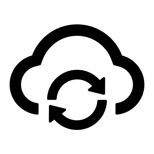 Cloud Sync Service (Outlined) Free Open-Source SVG Icon (Ant Design Icons)