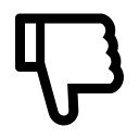 Dislike Symbol (Outlined) Free Open-Source SVG Icon