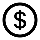 Outlined Dollar Sign Free Open-Source SVG Icon