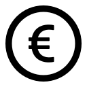 Euro Currency Symbol (Outlined) Free Open-Source SVG Icon