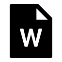 Word Document File (Filled) Free Open-Source SVG Icon