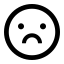 Outlined Frown Emoticon Free Open-Source SVG Icon