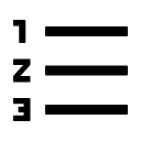 Ordered List (Outlined) Free Open-Source SVG Icon