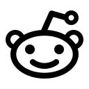 Reddit Logo (Outlined) Free Open-Source SVG Icon