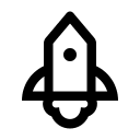 Outlined Rocket Launch Free Open-Source SVG Icon