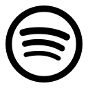 Spotify Music Streaming Service (Outlined) Free Open-Source SVG Icon