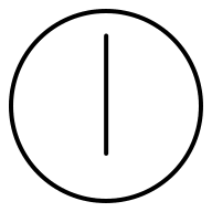 Clock Face Emoji at Six O'Clock (Arcticons) Free Open-Source SVG Icon