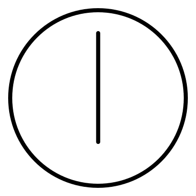 Clock Face Emoji at Six O'Clock (Arcticons) Free Open-Source SVG Icon (Arcticons)