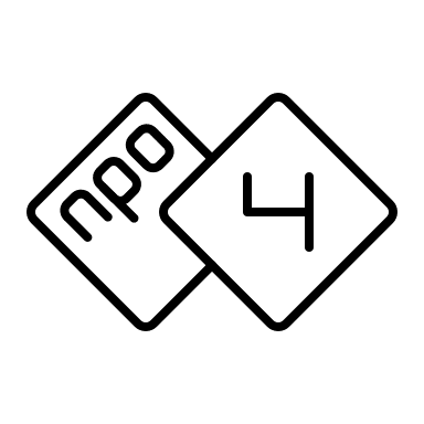 NPO Radio 4 Station Free Open-Source SVG Icon (Arcticons)