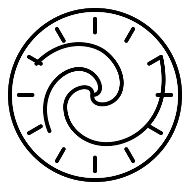 Warp Clock Free Open-Source SVG Icon (Arcticons)