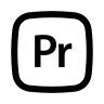 Adobe Premiere Video Editing Software (Outline) Free Open-Source SVG Icon