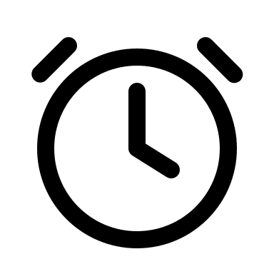 Alarm Clock (Outline) Free Open-Source SVG Icon (Basil)