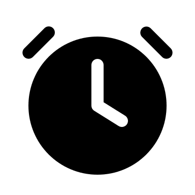 Solid Alarm Clock (Basil) Free Open-Source SVG Icon (Basil)