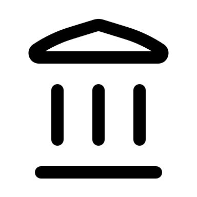 Bank Building (Outline) Free Open-Source SVG Icon (Basil)