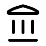 Bank Building (Outline) Free Open-Source SVG Icon