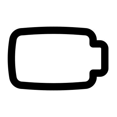 Empty Battery Status Indicator (Outline) Free Open-Source SVG Icon (Basil)