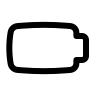 Empty Battery Status Indicator (Outline) Free Open-Source SVG Icon