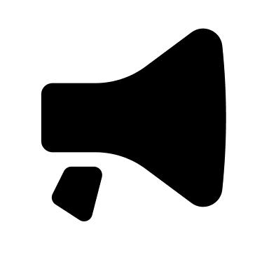 Bullhorn Megaphone (Solid) Free Open-Source SVG Icon (Basil)