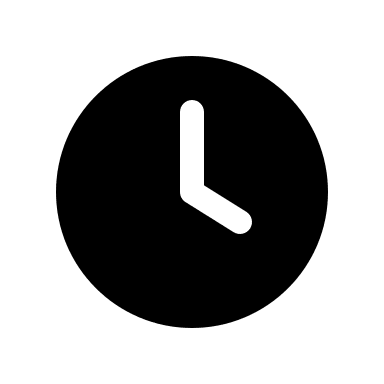 Solid Clock Design (Filled) Free Open-Source SVG Icon (Basil)