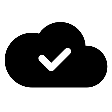 Cloud Check Mark (Solid) Free Open-Source SVG Icon (Basil)