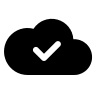 Cloud Check Mark (Solid) Free Open-Source SVG Icon