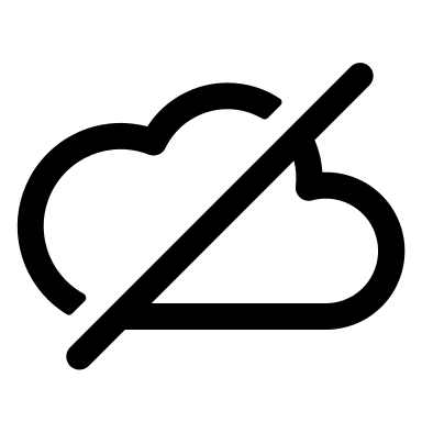 Cloud Off (Outline) Free Open-Source SVG Icon (Basil)