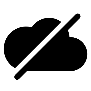 Cloud Off (Solid) Free Open-Source SVG Icon (Basil)