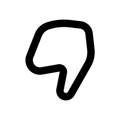 Dislike Gesture (Outline) Free Open-Source SVG Icon (Basil)