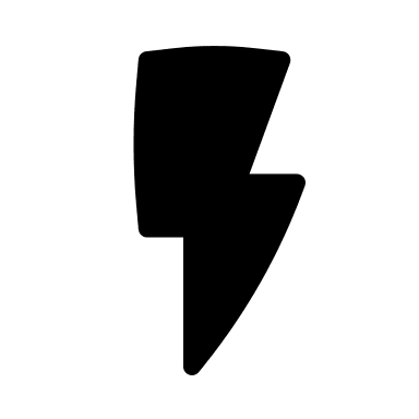 Solid Lightning Bolt Symbol (Basil) Free Open-Source SVG Icon (Basil)