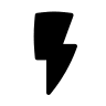 Solid Lightning Bolt Symbol (Basil) Free Open-Source SVG Icon