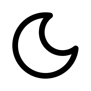 Moon Symbol (Outline) Free Open-Source SVG Icon (Basil)