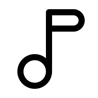 Music Note (Outline) Free Open-Source SVG Icon (Basil)