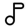 Music Note (Outline) Free Open-Source SVG Icon