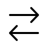 Horizontal Flip Gesture (Outline) Free Open-Source SVG Icon